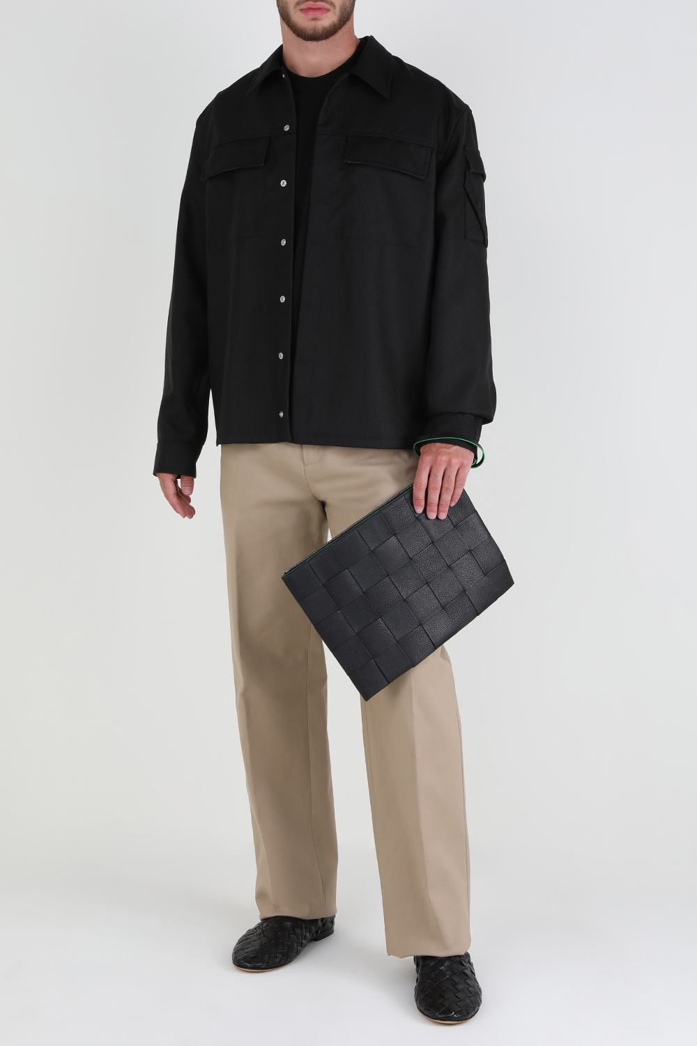 ז'קט מכופתר עם כיסים